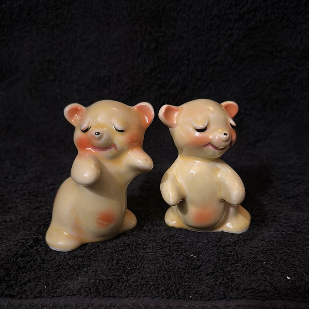 Cute Ceramic Bear salt and pepper shakers
